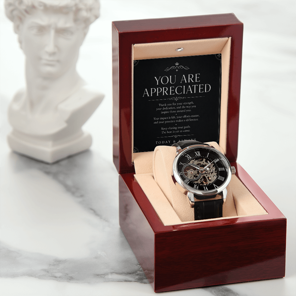 Men's Watch Openwork "You Are Appreciated"