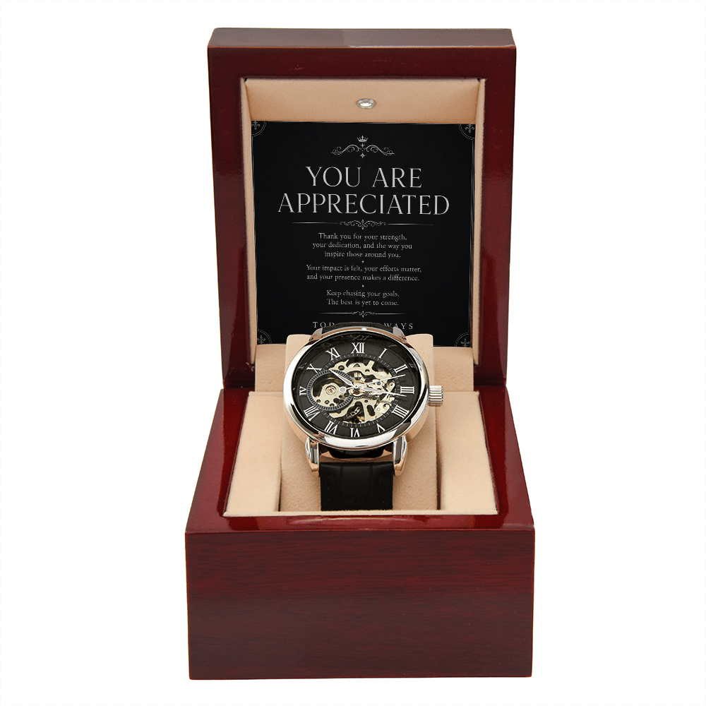 Men's Watch Openwork "You Are Appreciated"