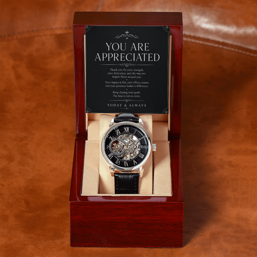 Men's Watch Openwork "You Are Appreciated"
