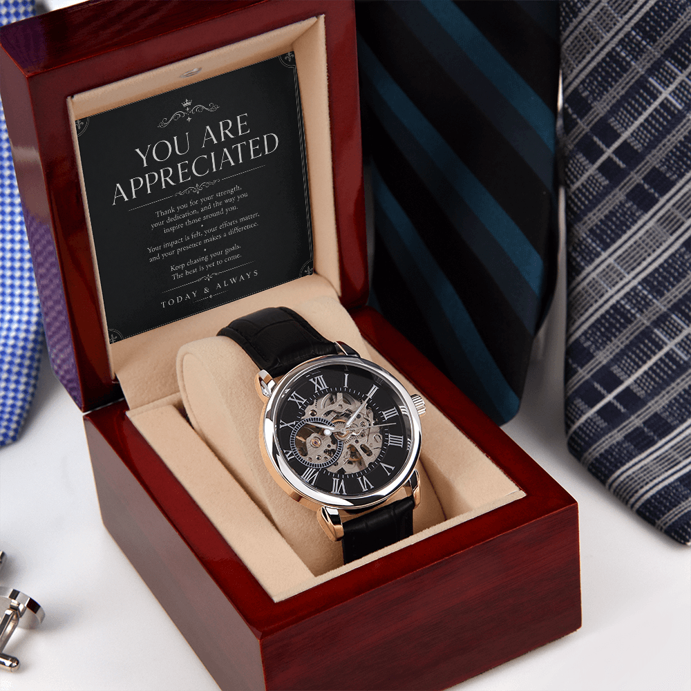 Men's Watch Openwork "You Are Appreciated"