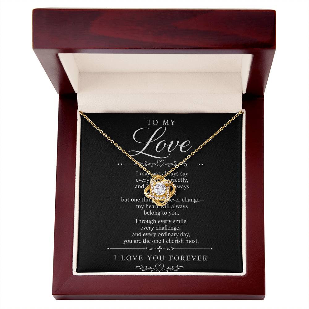 Love Knot Necklace "To My Love"