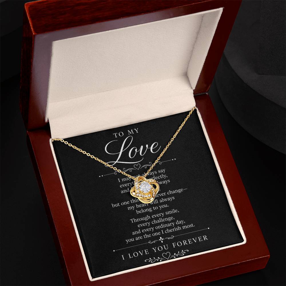 Love Knot Necklace "To My Love"