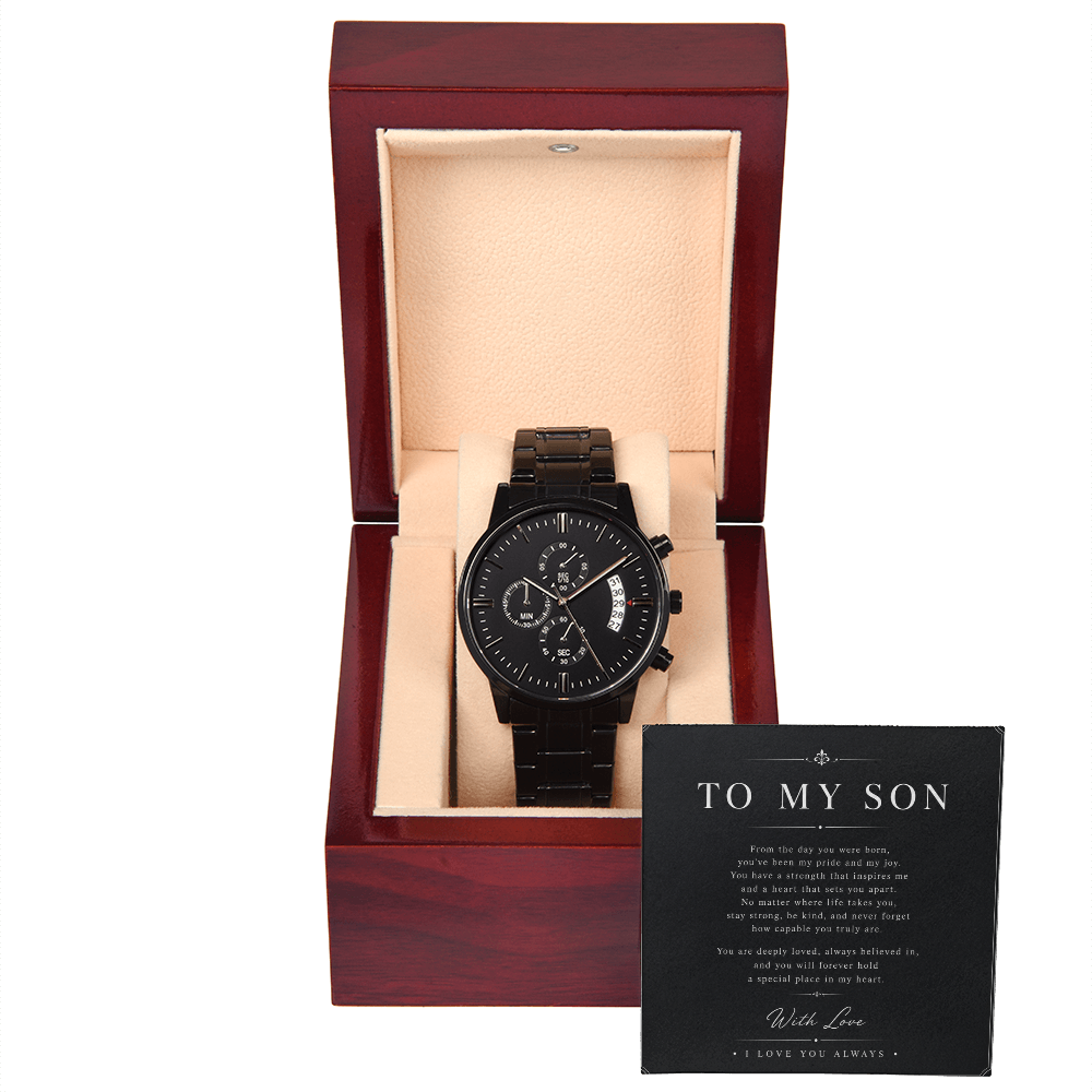 Men's Watch Black "To My Son"