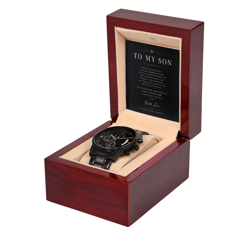 Men's Watch Black "To My Son"