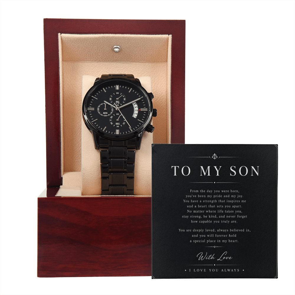 Men's Watch Black "To My Son"