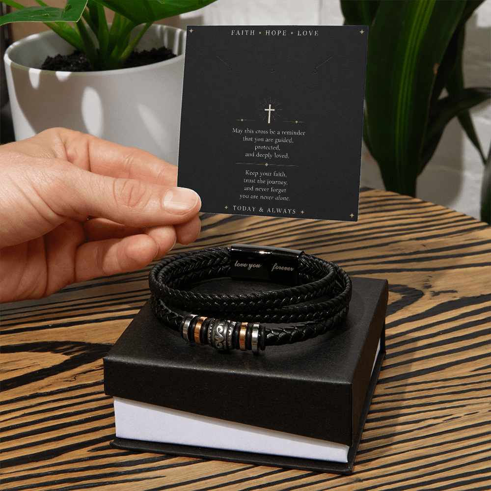 Men's Bracelet "Faith - Hope - Love"