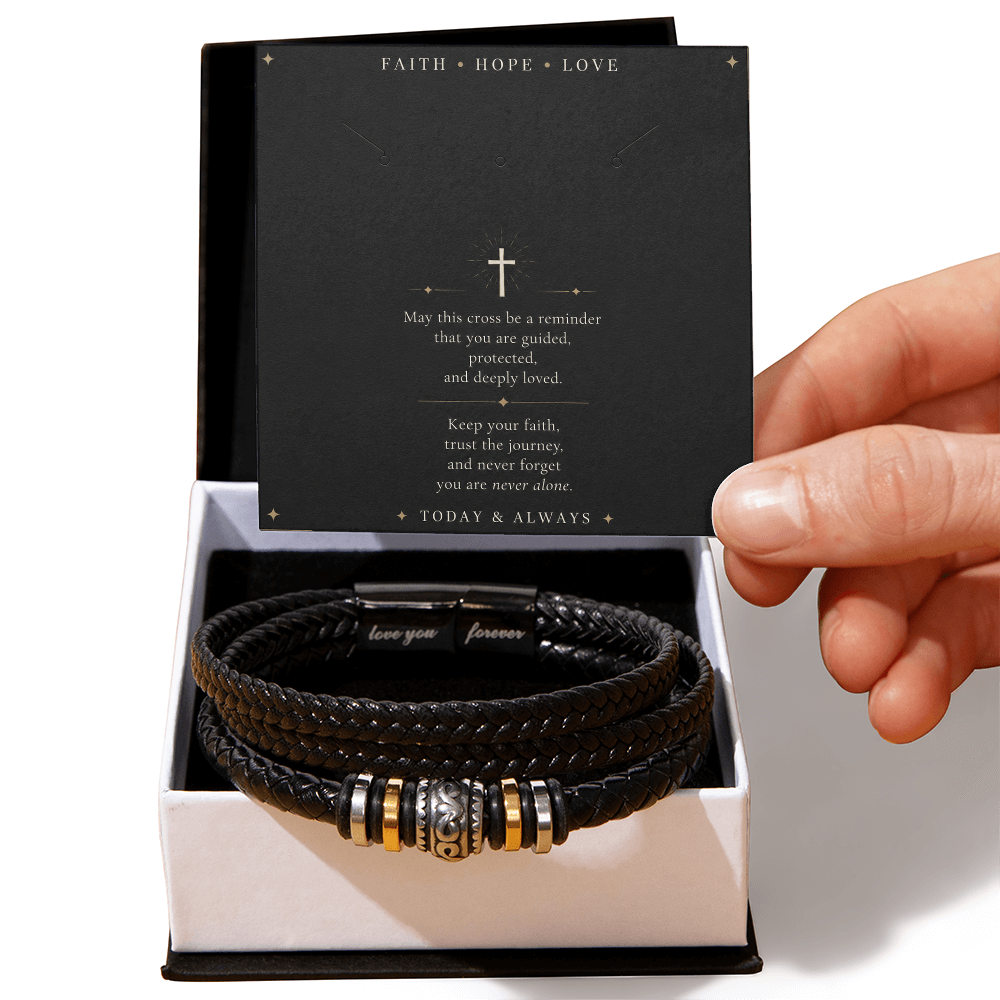Men's Bracelet "Faith - Hope - Love"