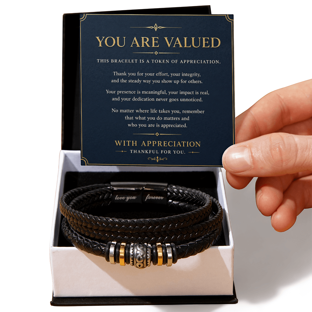 Men's Bracelet "You Are Valued"