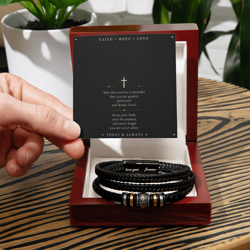 Men's Bracelet "Faith - Hope - Love"