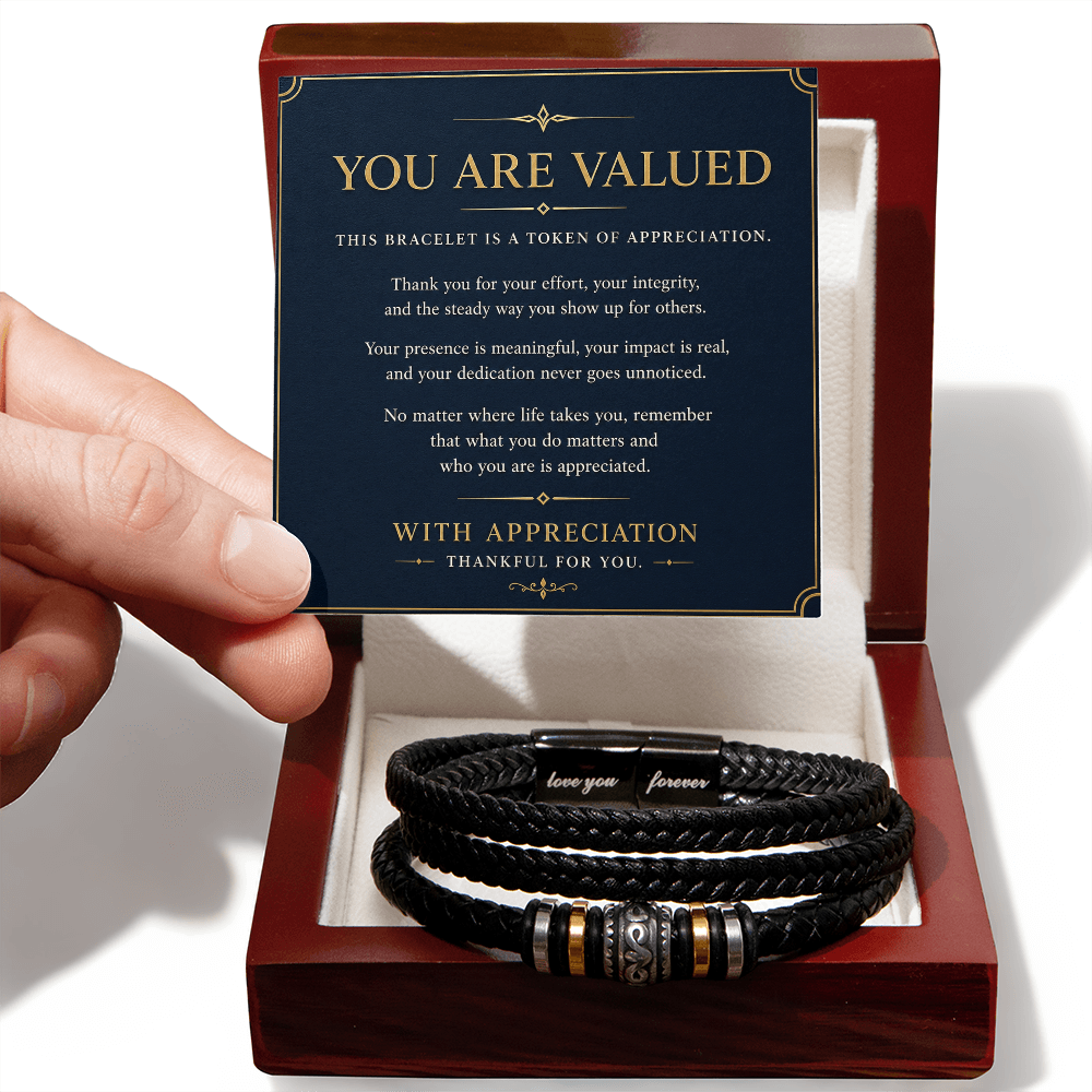 Men's Bracelet "You Are Valued"
