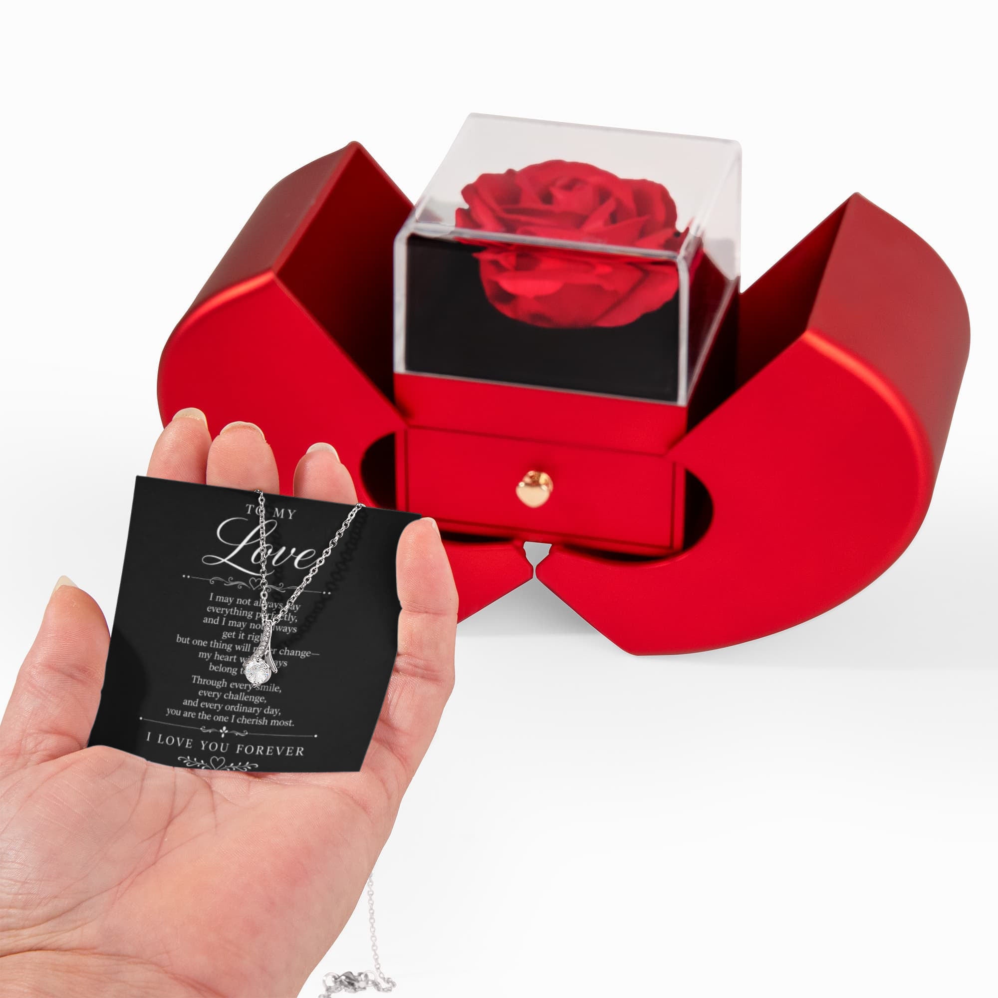 Necklace Rose Box - Alluring "To My Love"