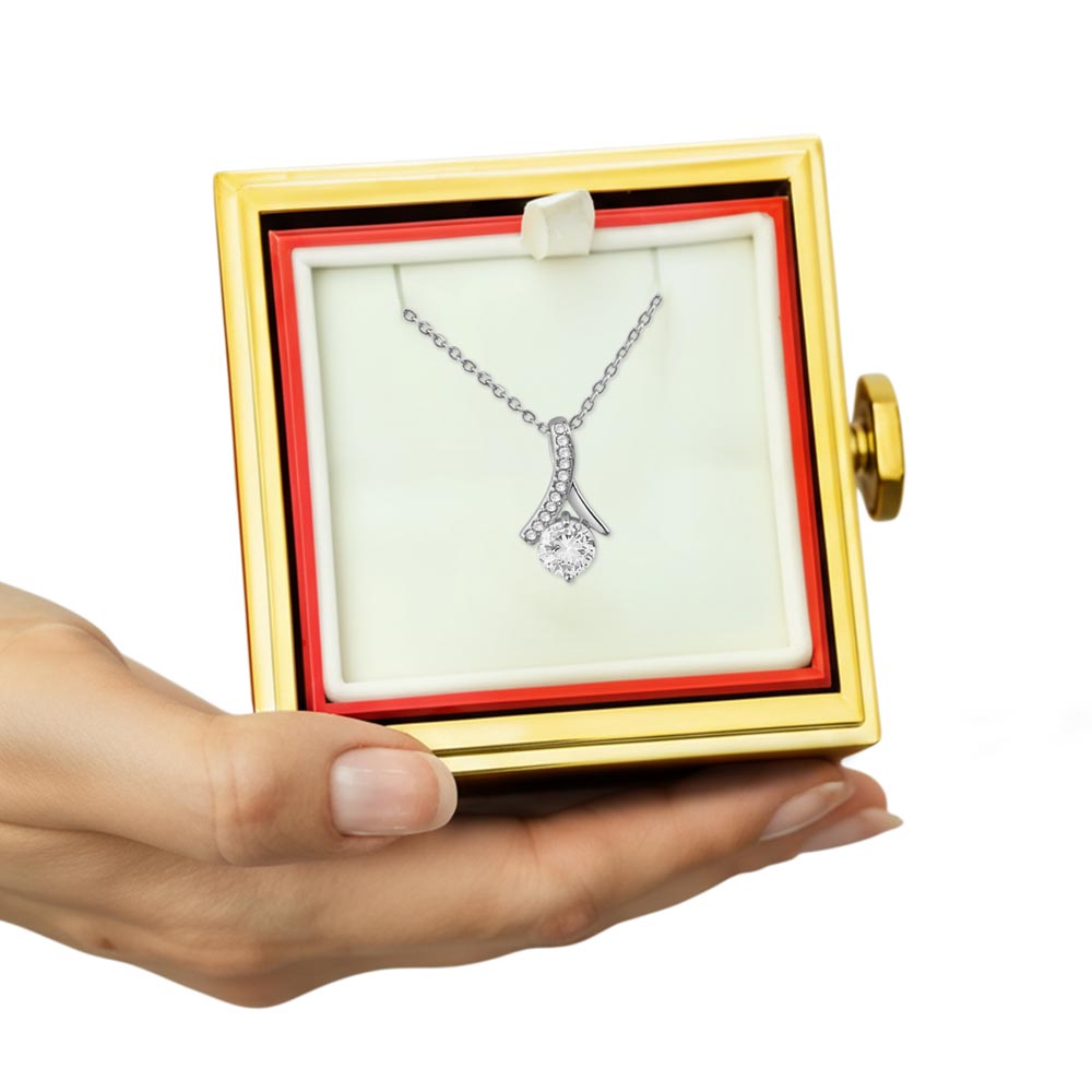 Alluring Beauty Necklace with Red Heart Rose Box
