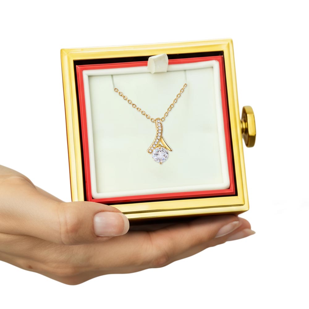 Alluring Beauty Necklace with Red Heart Rose Box